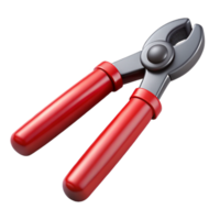 Red and Gray 3D Pliers Illustration png