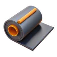 3D Render Rolled Material, Abstract Background png