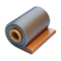 3D Render Rolled Material Abstract Background png