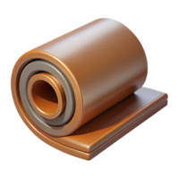 Abstract 3D Render of Rolled Copper png