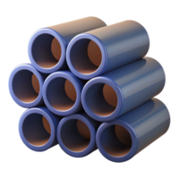 3D Render Stacked Cylinders Abstract Background png