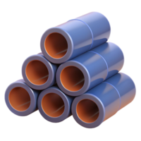 3D Render Cylinders Stack Abstract Background png