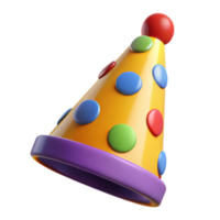 3D Render Colorful Party Hat Illustration png