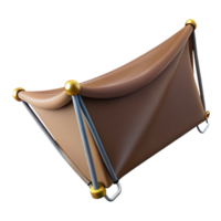 Brown 3D Render of a Folding Fabric Hammock png
