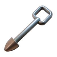 3D Render of a Metal Tool with Square Loop png