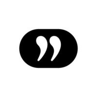 quotation mark icon design template elegant style vector