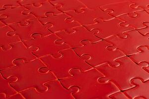 Love concept, Valentine's Day. Red puzzle as background photo
