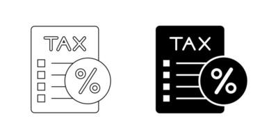 outline silhouette tax form icon set vector