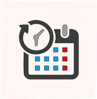 icons with new year and calendar theme, suitable for related content vector