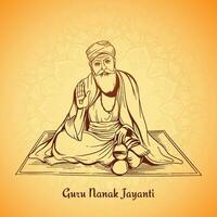 Guru Nanak Jayanti celebrates the birth of the first Sikh Guru background vector