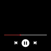 A simple design illustration of the and music player menu buttons. vector