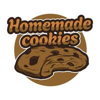 Homemade Choco chips cookies design vector