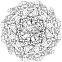 Abstract zen mandala with blanket and book, doodle coloring page about autumn mood for design and creativity vector