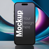 Modern Smartphone Mockup with Abstract Background psd