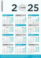 Calendar Design 2025 vector