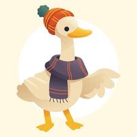 gradient duck animal autumn illustration vector