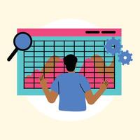 checking chart analyst illustration vector