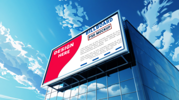 Modern blank billboard mockup design rendering for outdoor advertising in a metropolis psd