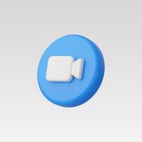 3d Realistic Camera icon illustration vector