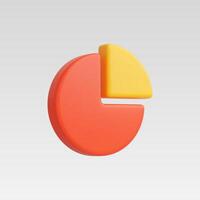 3d Realistic Circle diagram, Pie chart illustration vector