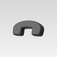 3d Realistic End Call icon illustration vector