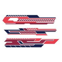 sticker design with strip style wrapping car body. simple and modern car stickers vector