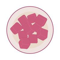 Turkey food or dessert and bakery stickers element. vector
