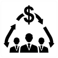 Financial Meeting and stragety icon concept vector
