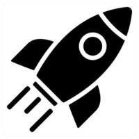 Rocket and launch icon concept vector