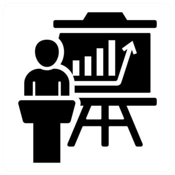Lecture and speaker icon concept vector