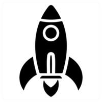 Launch and space icon concept vector