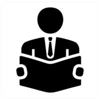 Book reading and book icon concept vector