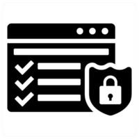 Webpage Security and web icon concept vector