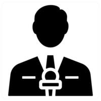 Reporter and camera icon concept vector