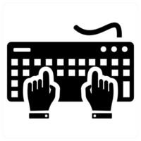 Typing and text icon concept vector