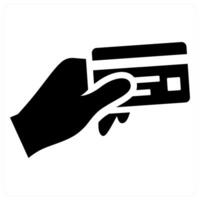 Card In Hand and card icon concept vector