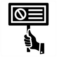 Prohibited Board and ban icon concept vector