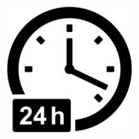24x7 and always icon concept vector