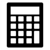Calculator and math icon concept vector