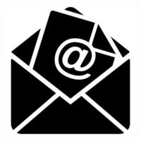 Email and send icon concept vector