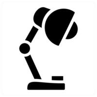 Study lamp and desk icon concept vector