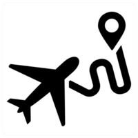 Plane Route and travel icon concept vector
