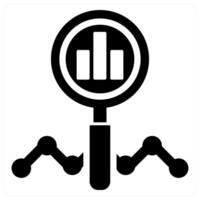 Search Analytics and trends icon concept vector