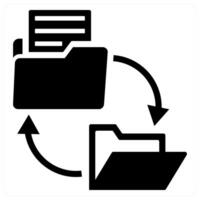 Folder Transfer and data icon concept vector