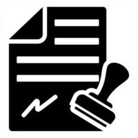Stamp Paper and paper icon concept vector