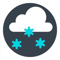 Snowflake and rainy day icon concept vector
