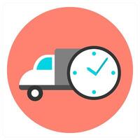 Delivery time and time icon concept vector