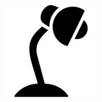 Study lamp and desk icon concept vector