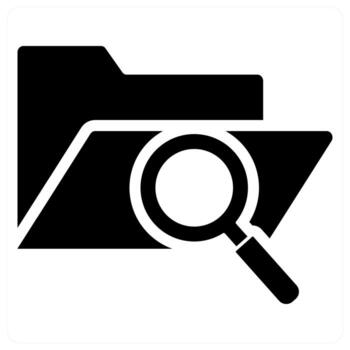 buscar carpeta y archivo icono concepto vector