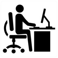 Office work and desk icon concept vector